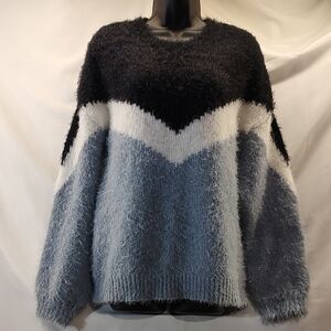 Cozy Black, White, and Gray Women's Sweater